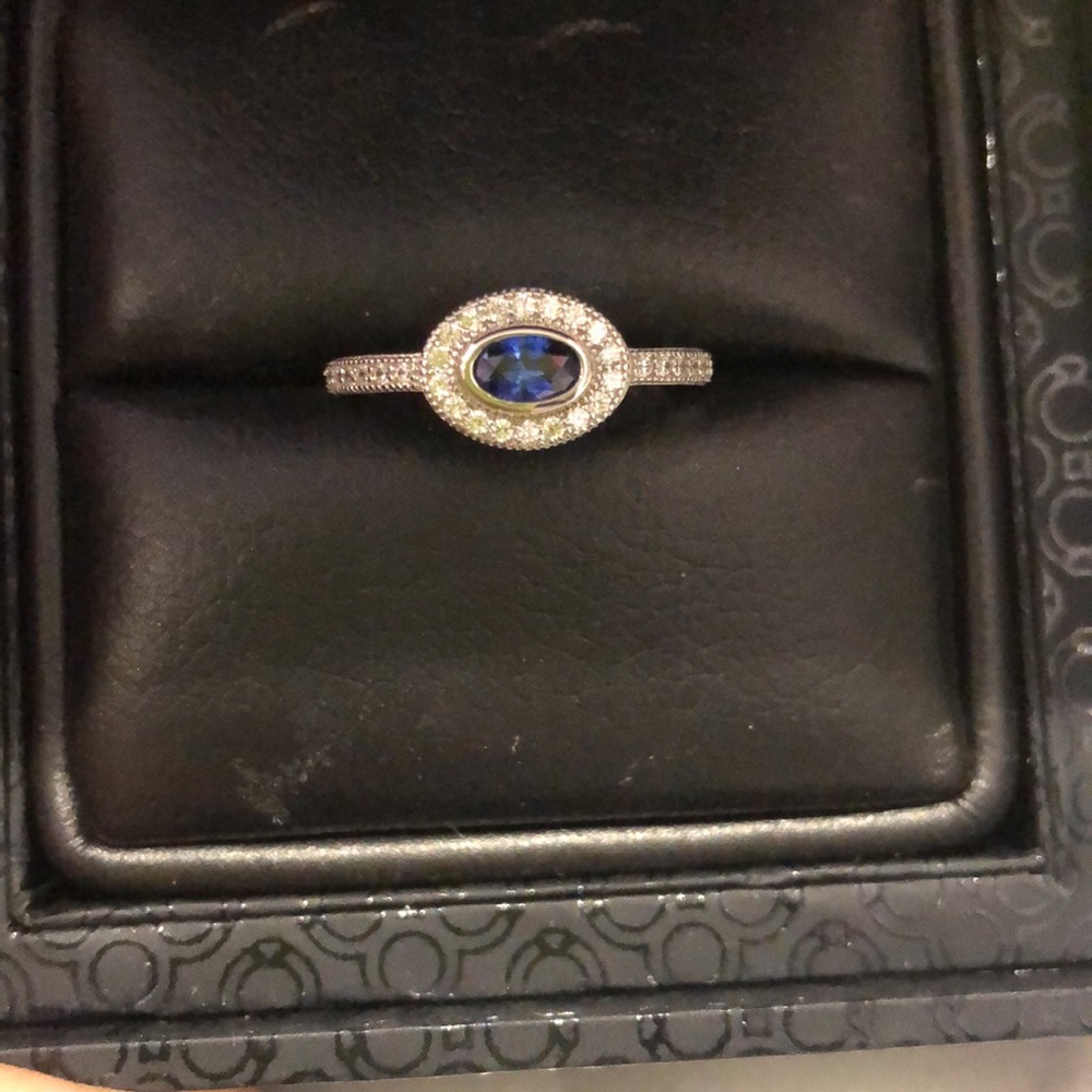 LaFonn Bezel Set Sapphire Ring, only sz 6 left